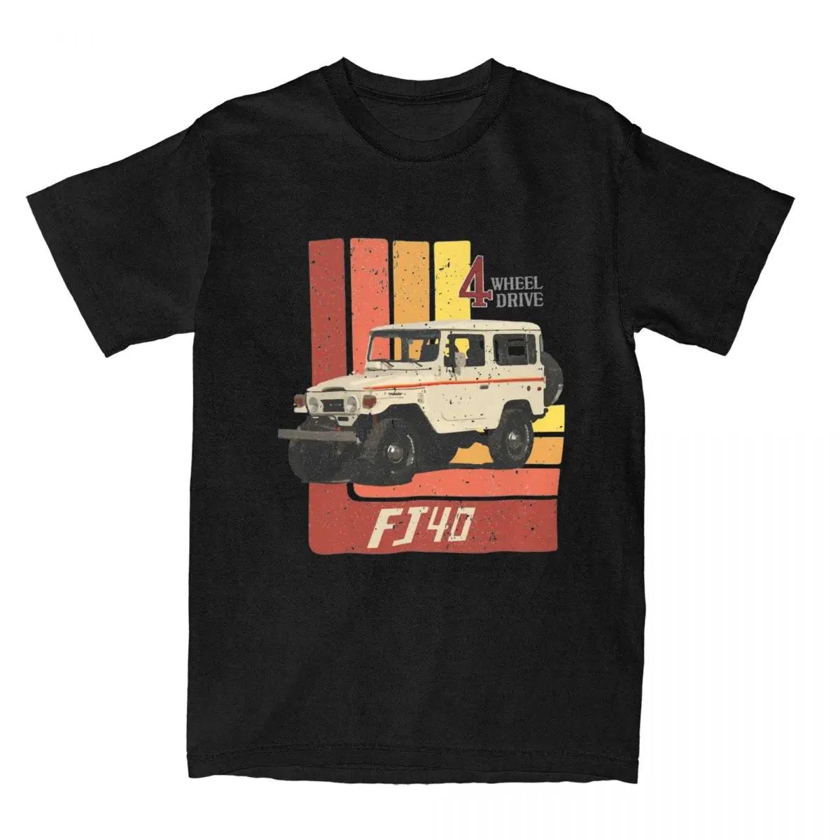 

Чоловічий Жіночий Ретро Футболка Land Cruiser FJ40 На всі сезони Одяг FJ 40 Позашляховик Бавовняна Футболка Одяг Смішна Футболка L чорний