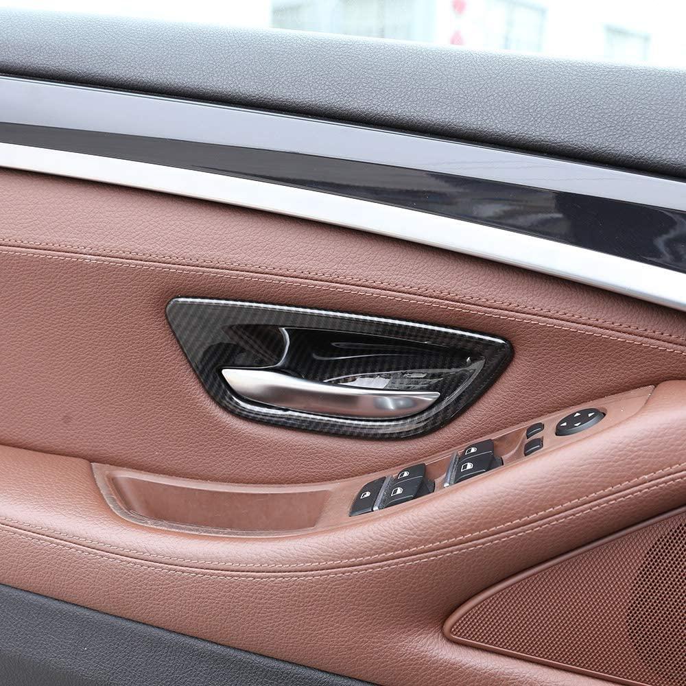 Fibră de carbon, mâner de deschidere a ușii, stânga, dreapta, panou, capac, panou de înlocuire pentru BMW Seria 5 F10 F11 520i 523i 525i 528i