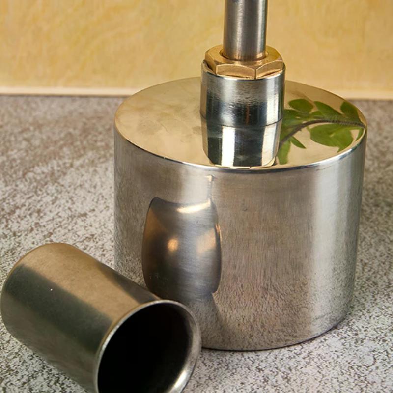 200ml Stainless Steel+Brass Alcohol Burner Biology Chemistry Dental Lab Lamp With Wick Leather Craft Work Heating Tool Safe