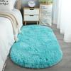Living Room Tie-Dye Oval Silk-Wool Rug Plush Rug Bedroom Bedside Rug Cloakroom Decorative Floor Mat