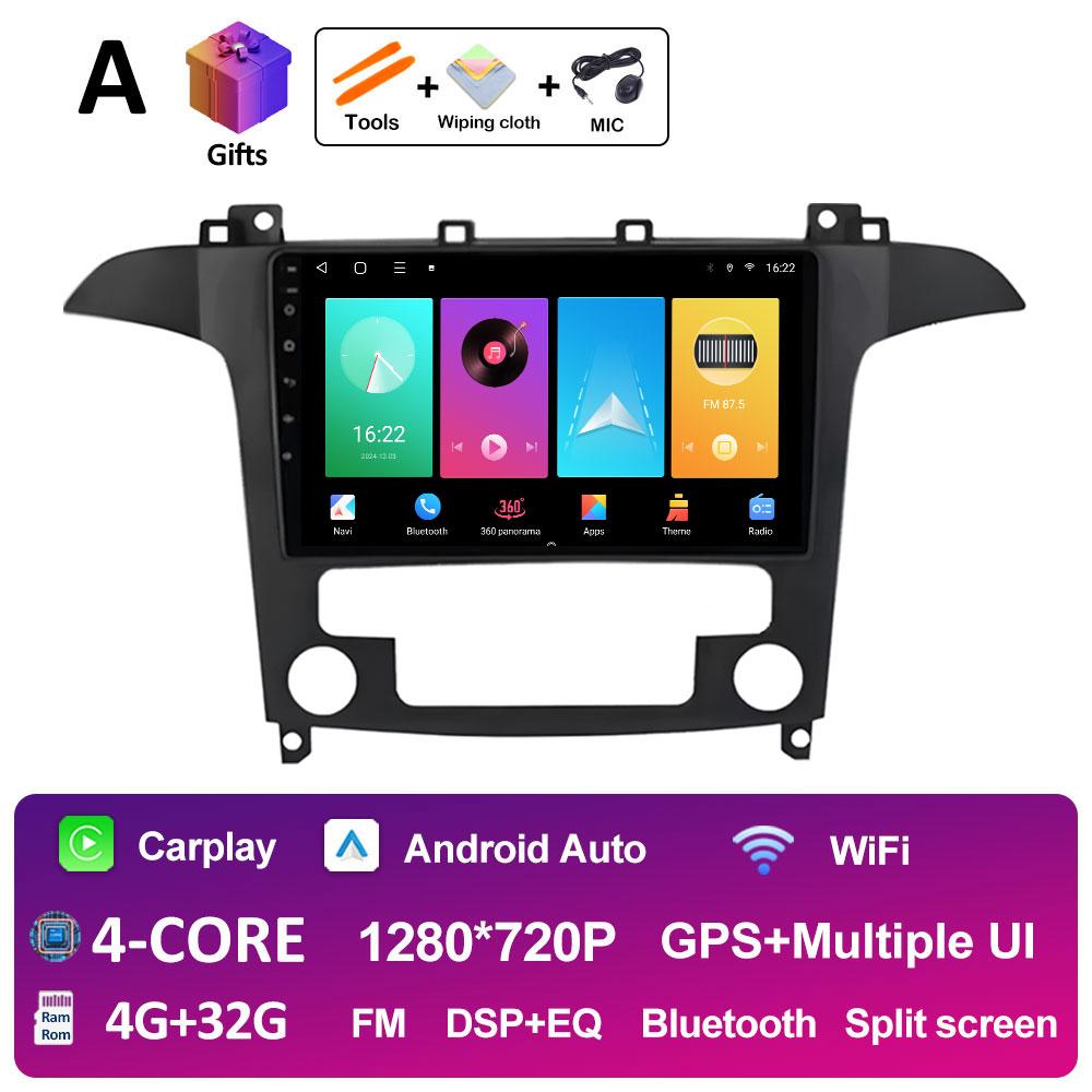 Cooling fan Android 14 Car Audio For Ford S Max S-MAX 2007 2008 2009 2010 2011 2012 2013 2014 2015 Video Player Bluetooth WIFI