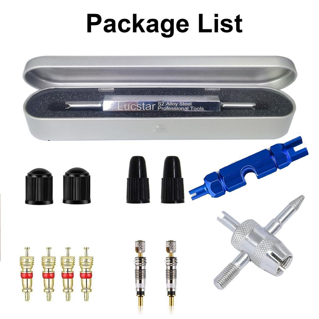 Lucstar R134A R12 A/C HVAC Air Conditioner Schrader Valve Core Removal Tool,Tire Valve Stem Tool for Car Bicycle Tyre RV Truck, Automotive Tools