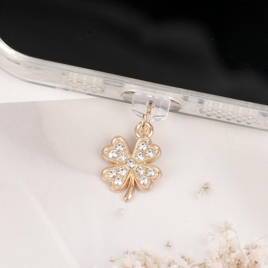 Lucky Four-Leaf Clover Charm, Mobile Phone Dust Plug Accessory,mobile Phone Decorations,small Gift