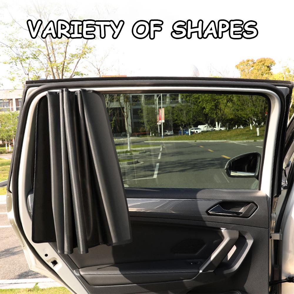2Pc/Set Magnet Car Side Window Curtain Privacy Curtains for Car Sun Shade Summer Sunshades UV Reflection Front/Back Window