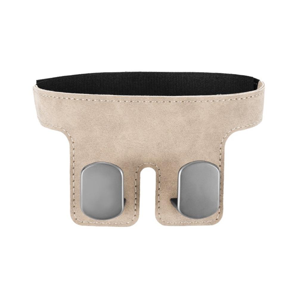 Wear-Resistant Car Backseat Hanger High Load-Bearing Hanging Headrest Bag Holder Handbag Beige Metal Hook