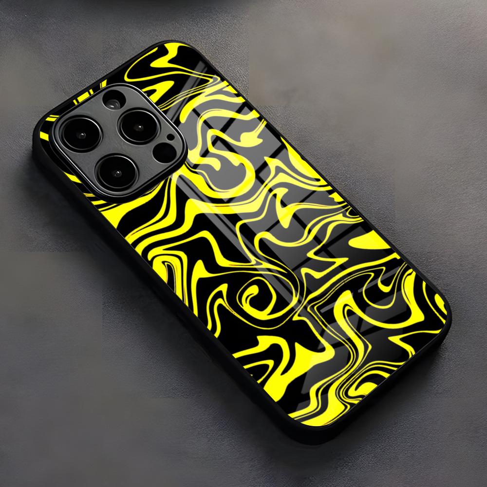 Green Texture Phone Case For IPhone 17 Pro Max 16 15 14 Pro Max 13 11 X Xs Xr 8 7Plus Glass Cover