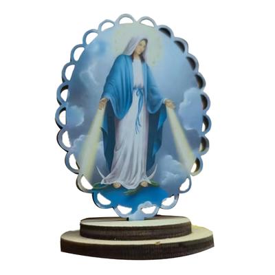 Hochwertige Holz Jungfrau Maria Statue Holz Stehende Ikonen mit Feinem Detail Perfekt für Religiöse und Künstlerische Sammler
