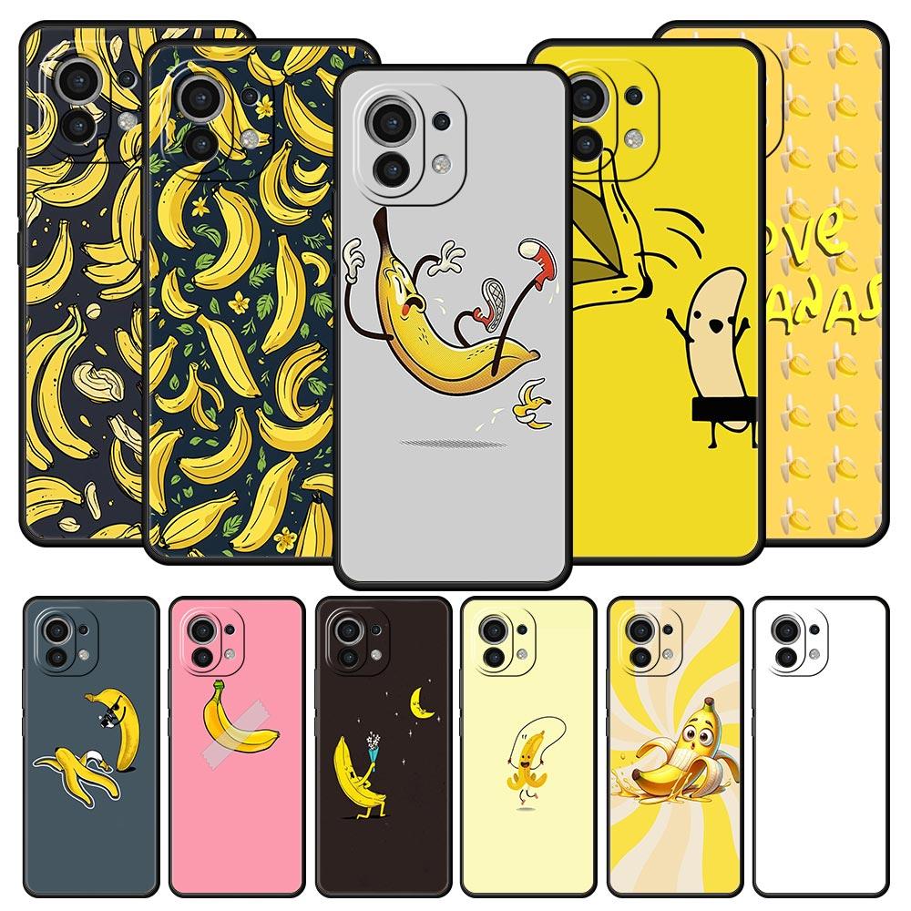 Funny Bite Apple Banana Phone Case Cover for Xiaomi Mi 17 15 14 13 12 11 Ultra 15T 14T 13T 12T 11T Pro Lite 5G Soft TPU Shell