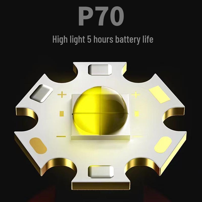 Ultra-Powerful Waterproof P70 Headlamp with Mobile Charging for Outdoor, Hiking, Construction