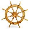24 Inches Ship Wheel Wood Wall Art Pirate Beach Ocean Nautical Decor 2Y-DTUI-UXNV
