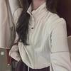 Women's Korean Velvet Stand Collar Sweater Cardigan with Double Zipper – Trendy European Autumn/Winter 2024 Casual Jacket.