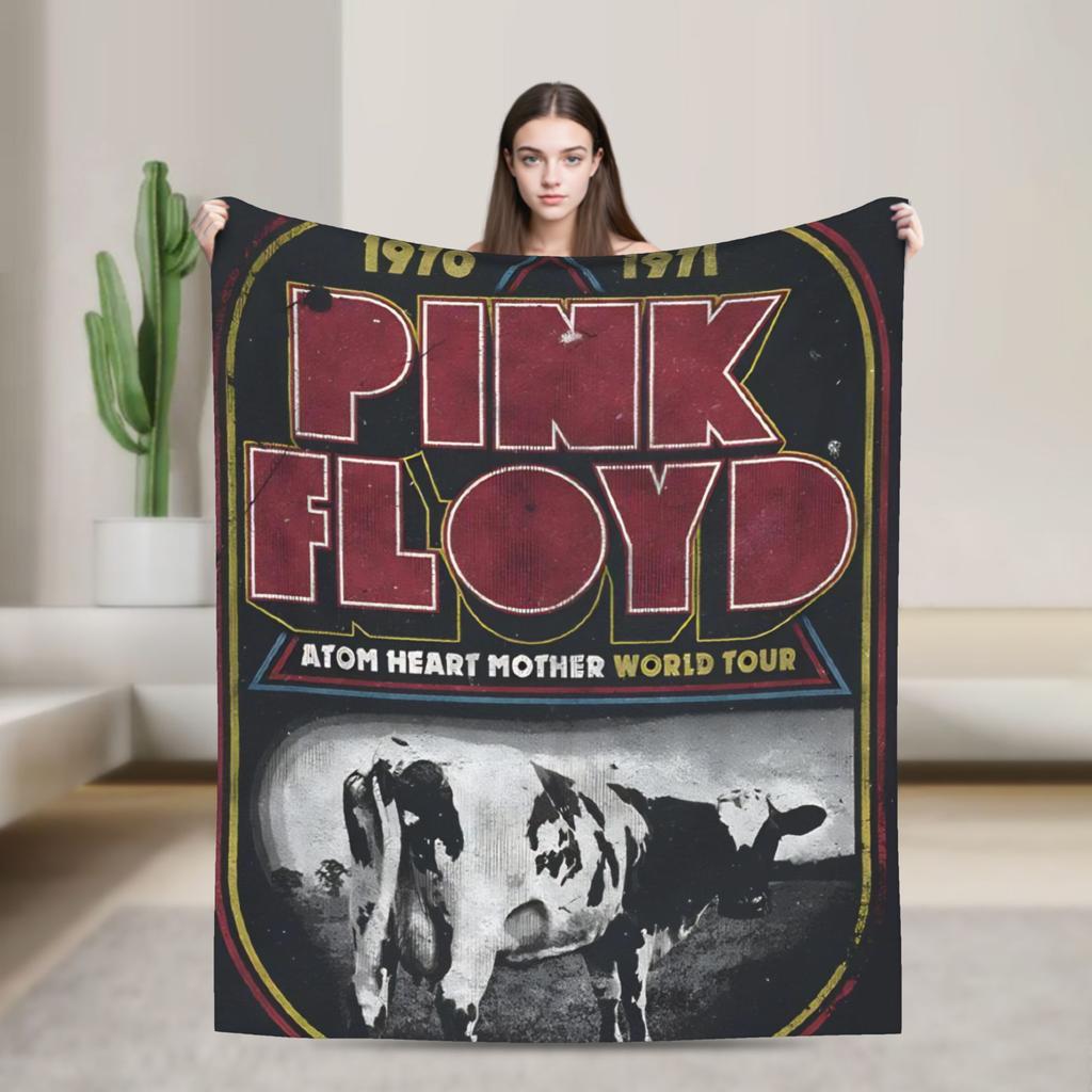 Flannel Blankets Warm Soft Throw Blanket for Couch Bed Camping Floyded Rock Me Pinks Bedspread Sofa Bed Cover