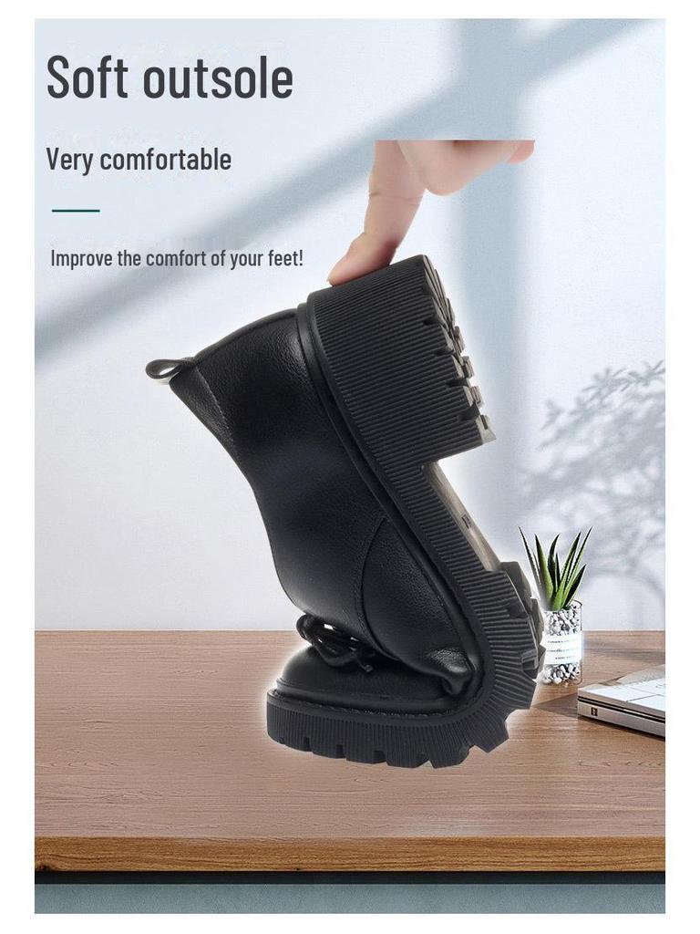 Damen Schwarze Schnürschuhe Formell Leder für Vorstellungsgespräche - Weiche Sohle, Herbst/Frühling