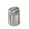 Simplehuman Mini Tabletop Trash Can, 1.5L, Stainless Steel, with Lid, CW2084