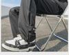 Men's Black Buttoned Combat Pants - American High Street Style, Trendy Workwear for Spring & Autumn, Handsome Flared Design