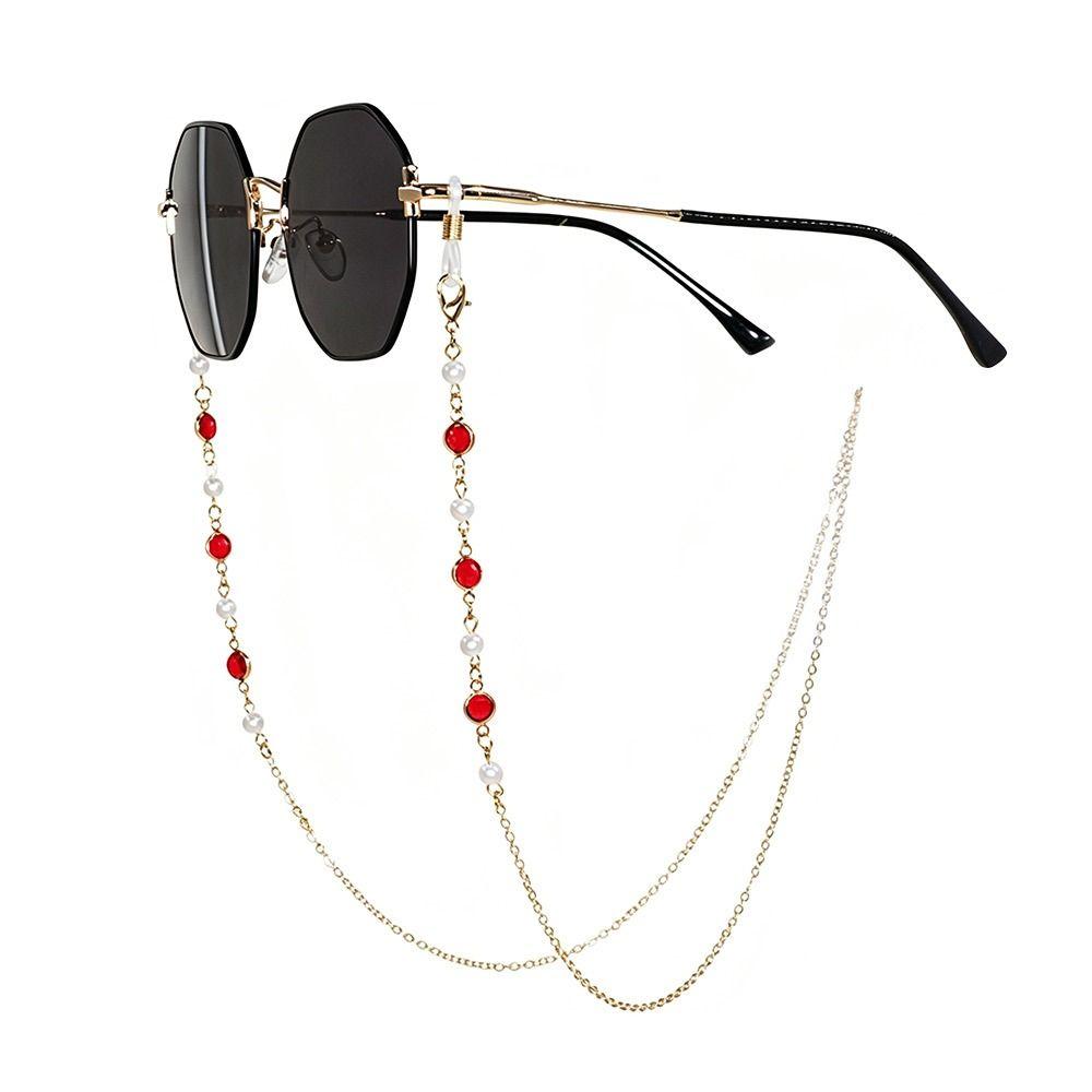 Beaded Reading Glasses Chain Pearl Eyewear Lanyard Fasion Glasses Hanging Chain Women