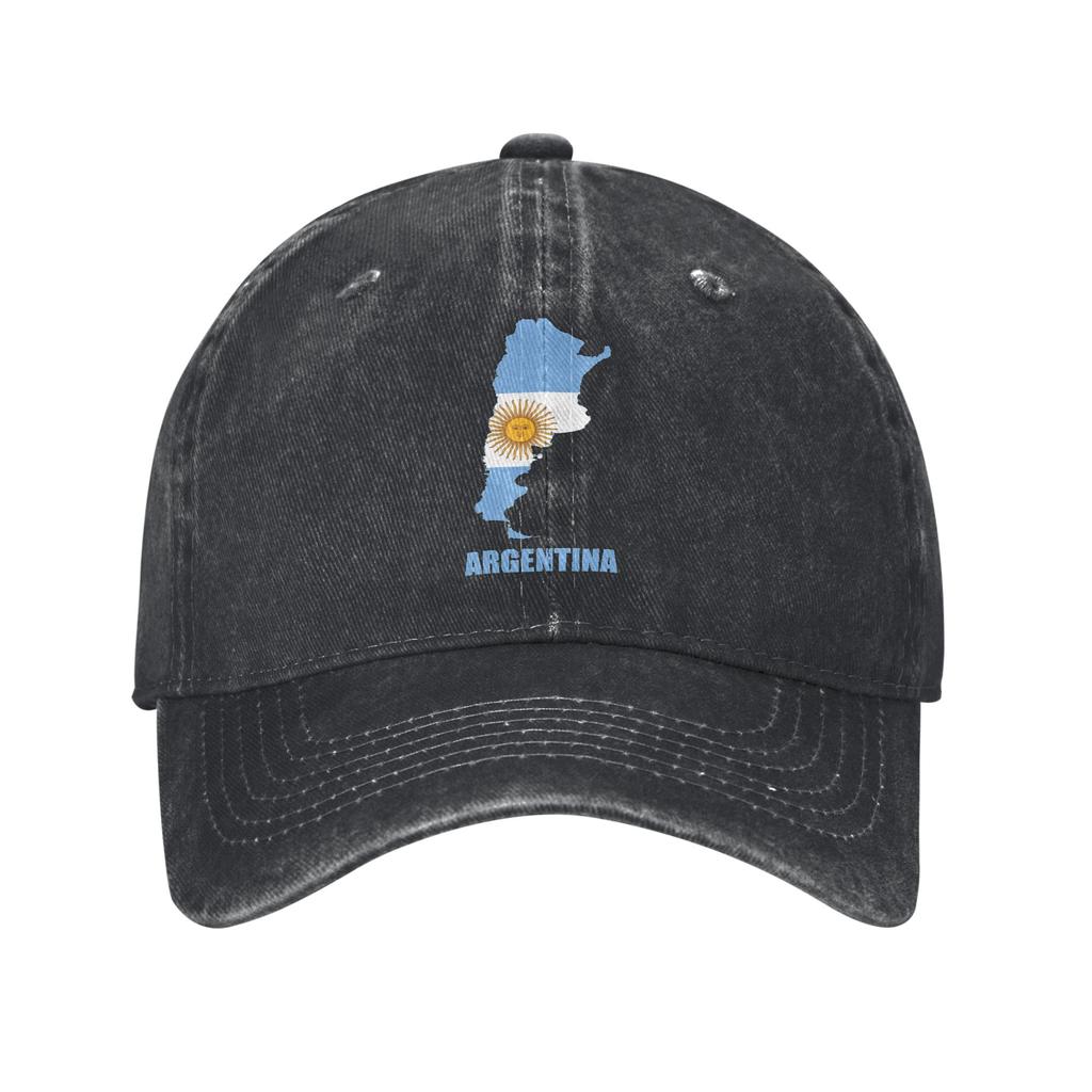 Vintage Argentina Flag Map Baseball Cap Unisex Women Distressed Denim Headwear Outdoor Summer Adjustable Caps Hat