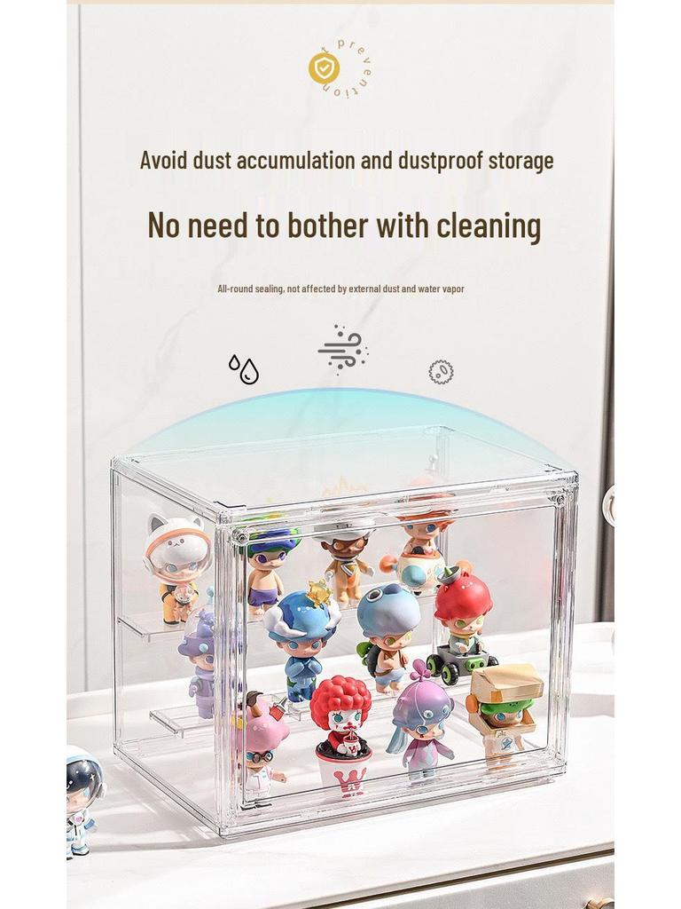 Labubu Figurine Acrylic Display Box - High Transparency Doll Storage Cabinet