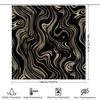 Black And Gold Marble Shower Curtain With Modern Design Waterproof Bathroom Decor