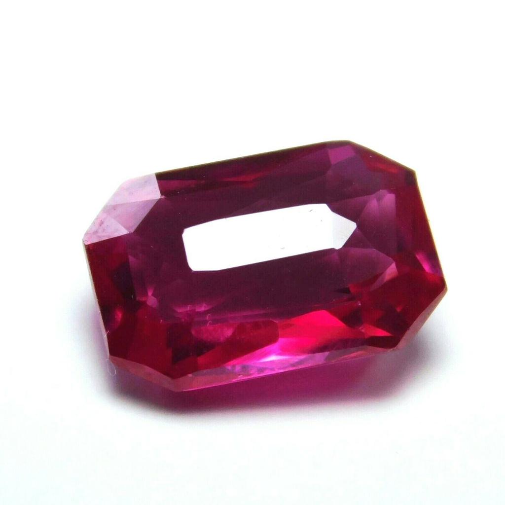 4.30 Carat Natural Sapphire Loose Gemstone CERTIFIED Pink Emerald Cut Ring Size