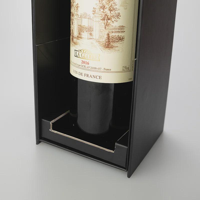 Creative Four-Corner Folding Wine Gift Box with Lining