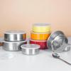 5PCS Crisper Box Set 410 Stainless Steel Lunch Box Bento Box Portable Food Container Food Storage  With Lid