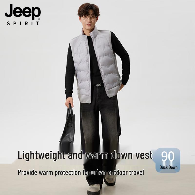 JEEP SPIRIT Men's Stand Collar Down Vest