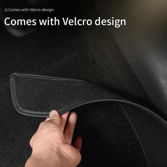 Rear Seat Lower Protective Mat Cushion Protector Anti-Dirty Kick Pad Leather Car