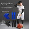 Gingpai Sport Kinder Knie- und Ellbogenschoner, Jungen Anti-Sturz Set für Radfahren, Basketball, Skateboarden, Fußball, Sport, Sommer Dünner Stil, Schwarz XS