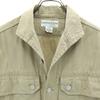 SASAFRAS Made In Japan Long Sleeve Work Shirt S Khaki Beige Herringbone Men's Used
