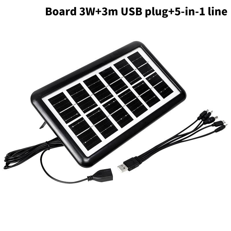 3W Multifunctional Solar Panel 6V Photovoltaic Panel Outdoor Mobile Phone Charger Emergency Power Supply For Iphone16 Huawei