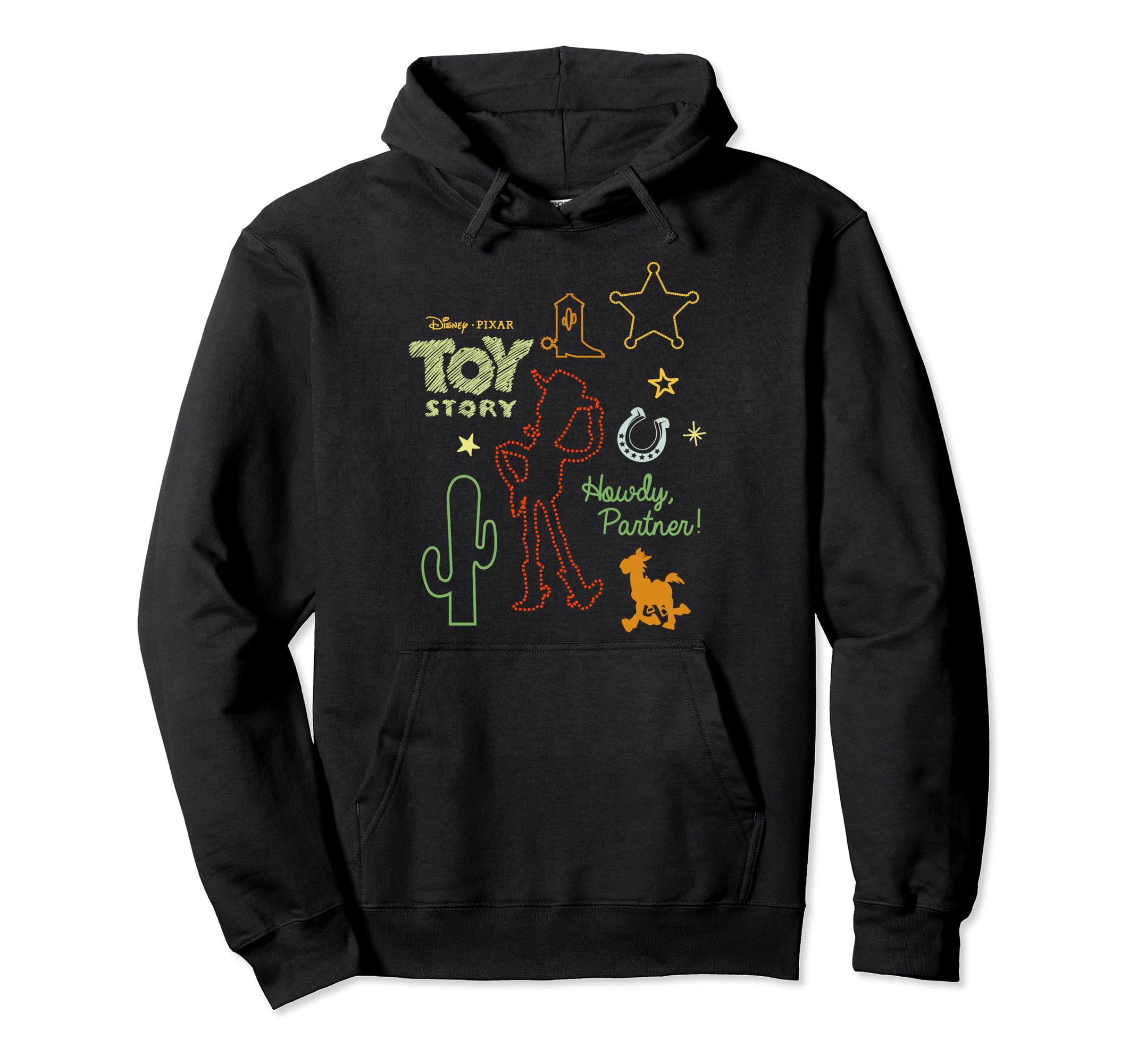 

Disney Pixar Toy Story Woody Icon Outline Logo Hoodie