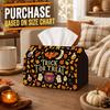 1pc Whimsical Spooky Typography Tissue Box - Multi-Functional Napkin Holder, Sturdy Polyester Printed with Cauldron Ghost Bat, Great for Halloween Hom