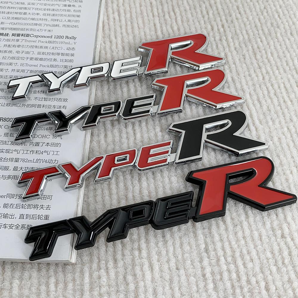 3D-Metall-Emblem für den vorderen Kühlergrill des Autos, R-Typ, Aufkleber mit Logo für Honda CIVIC FD2 FD FA 5 Mugen