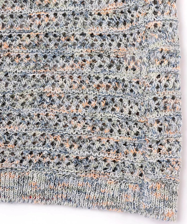 Titicaca Openwork Tassel Pullover Summer Half Free OSJBB055 Women's Knit, Sleeves, V-Neck, Size, Blue,