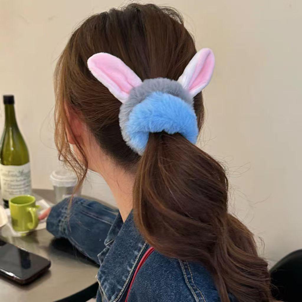 Cute Judy Nik Cartoon Plush Ears Hair Tie: 2025 Autumn/Winter Edition for Women