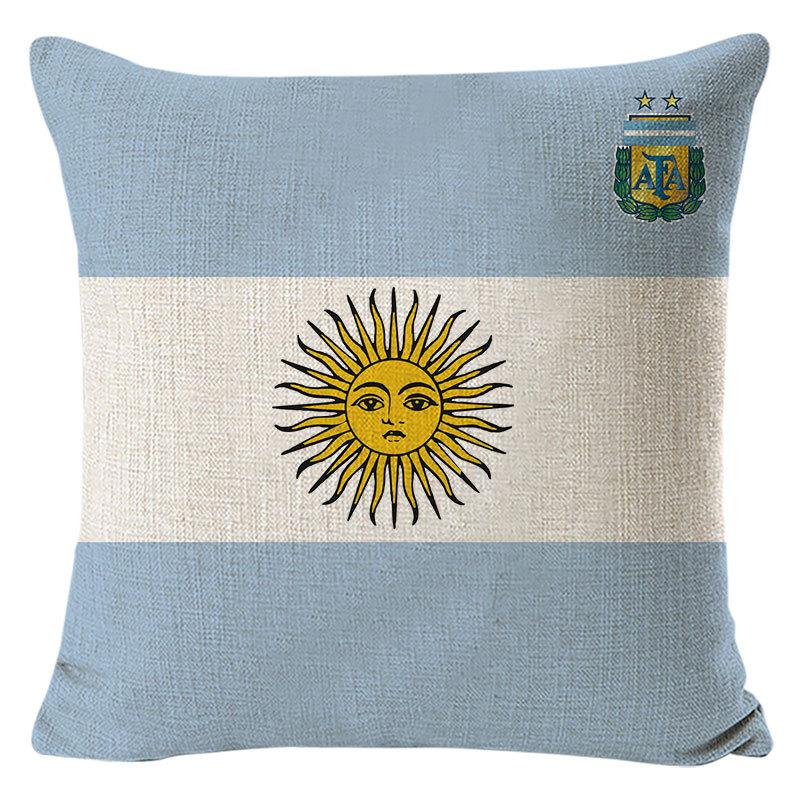 World Cup Flag Pillow Printed Cushion Modern Bedside Soft Furnishing Sponsored Pillow Cover