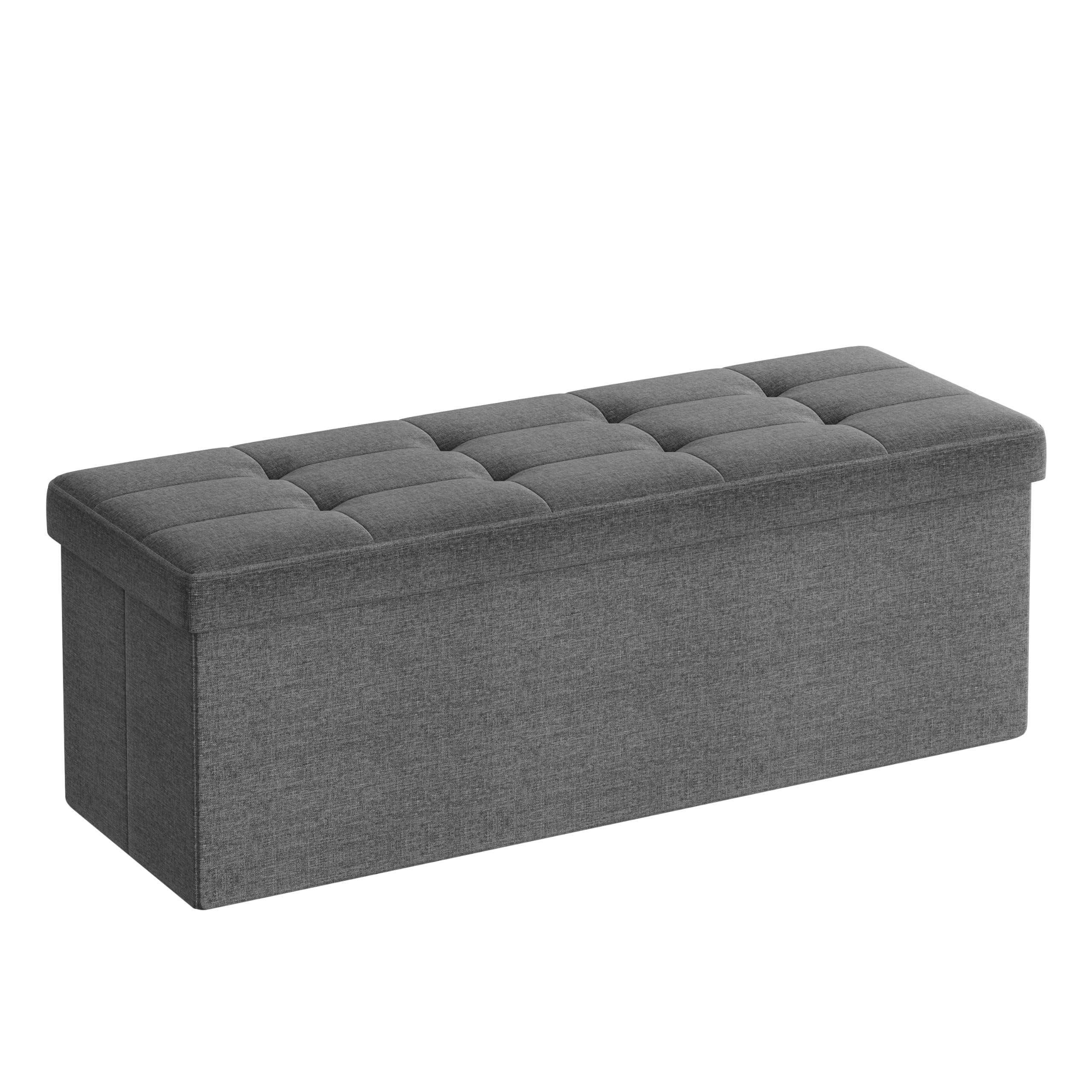 

SONGMICS Пуф для хранения Складной Ящик для хранения Банкетка для хранения Нагрузка 300 кг Хранение Подставка для ног Стул Коробка Легко переносить с крышкой Ширина 110 x