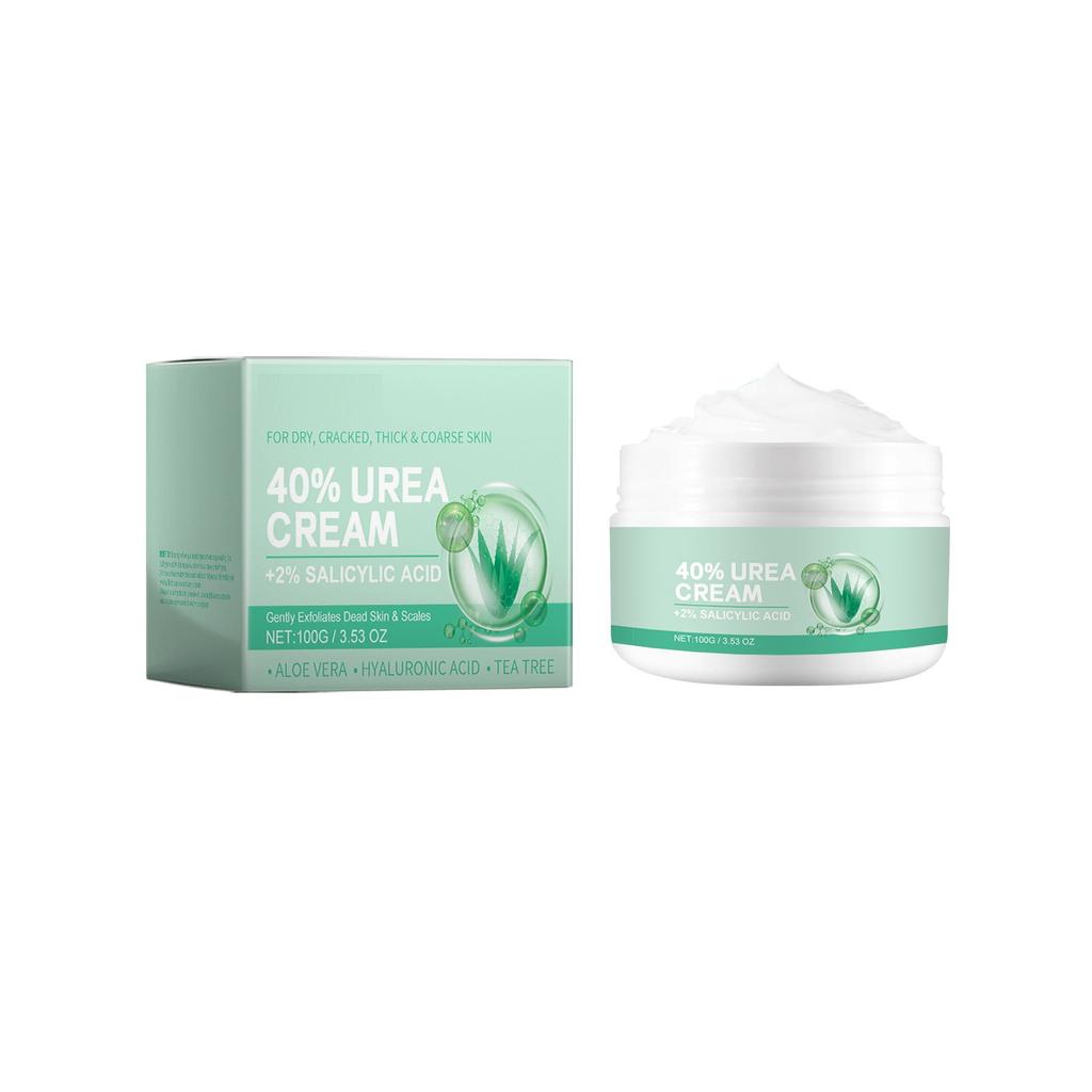 Urea Cream 40% SalicylicAcid, Moisturising Cream Against Cracked Heels, Enriched With & Hyaluronic Acid&AloeVera Extracts, Deep Moisturising