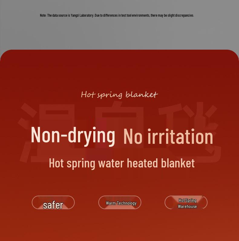 Yangzi Dual Control Hydronic Electric Blanket for Two - Dormitory Friendly