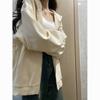 2023 Women's Oversized Hooded Cardigan Sweatshirt: Spring/Autumn & Winter-Ready Plush Velvet