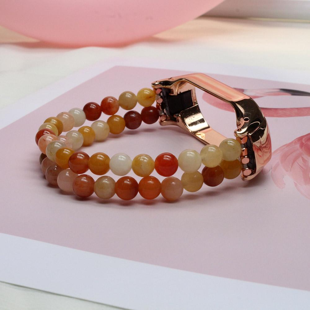 

Fashion Watch Band for Xiaomi Wristband Mi Band 9/8/10 Women Natural Agate Bead Elastic Strap for Mi Band 7/6/5/4 Bracelet DIY Mi Band 5 6 оранжевый