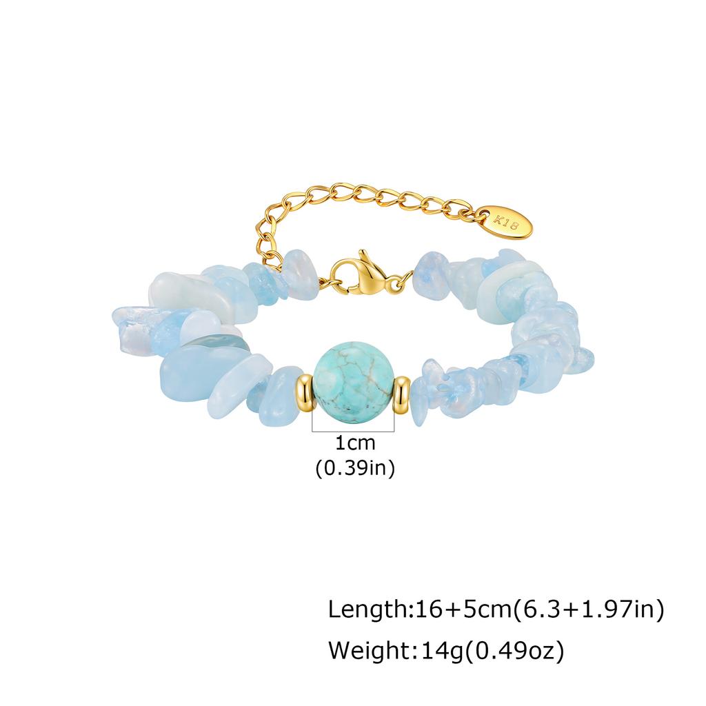 Irregular Healing Crystal Chip Beads Bracelets for Women, Round Natural Stone Charm Adjustable Bracelet, Fashion Boho Jewelry
