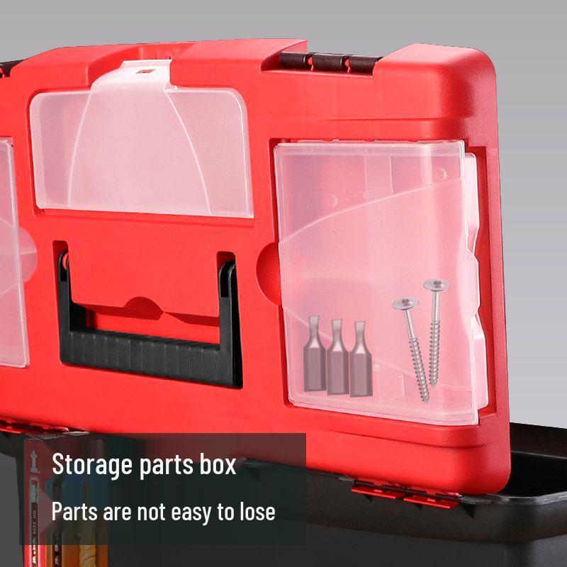 Heavy-Duty Multifunctional Tool and Storage Box for Home, Portable Plastic Organizer for Vehicle and Electrician Repairs