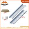 Aluminum Alloy Electrician Slide Rail - 4/8/12 Inch Top Hat Slotted Rail for Mounting Hardware Components