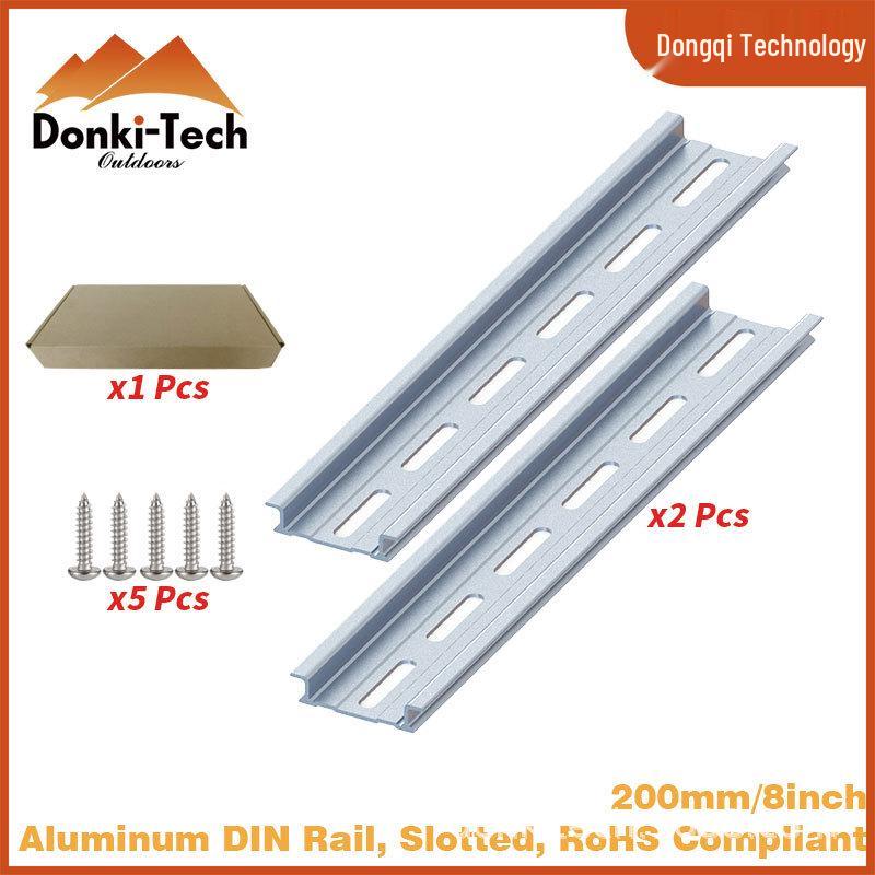 Aluminum Alloy Electrician Slide Rail - 4/8/12 Inch Top Hat Slotted Rail for Mounting Hardware Components