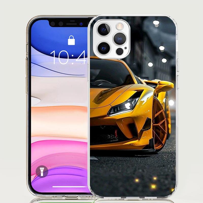 Cool Male Men Sports Cars Phone Case for Apple iPhone 17 Air 16 15 Plus 14 + 13 Mini 12 11 Pro Max 7 8 SE 16Max Soft Shell Cover