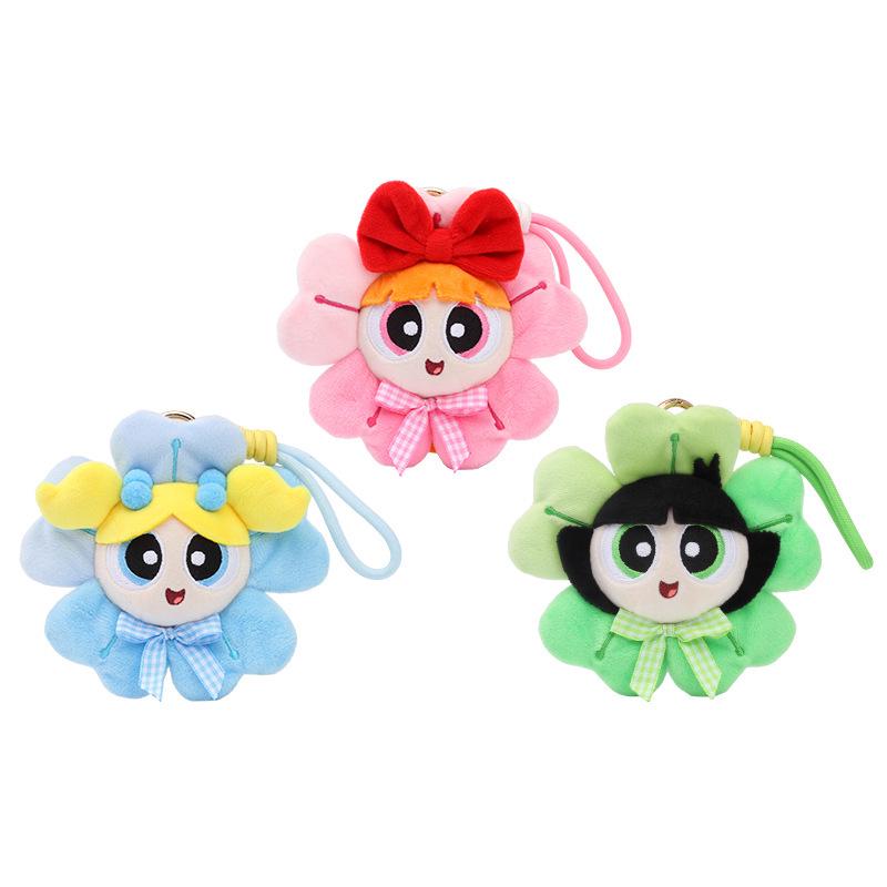 Powerpuff Girls Sakura Edition Plush Keychain Doll Charm Gift