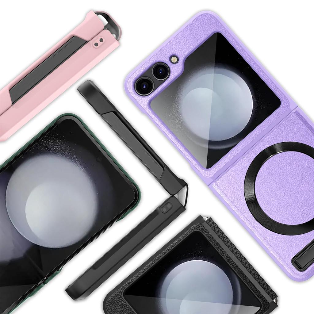 Samsung Flip6 Magnetic Case with Integrated Film & Invisible Stand