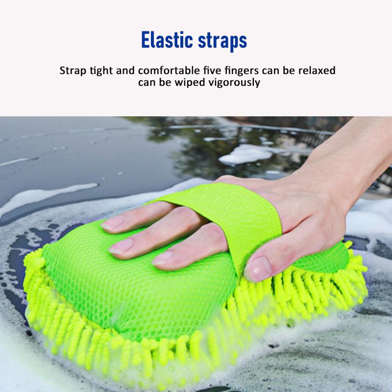 Perie de curățare a mașinii Instrumente de curățat Mașină de spălat auto din microfibră Burete de curățare Prosop de spălat Mănuși de spălat auto